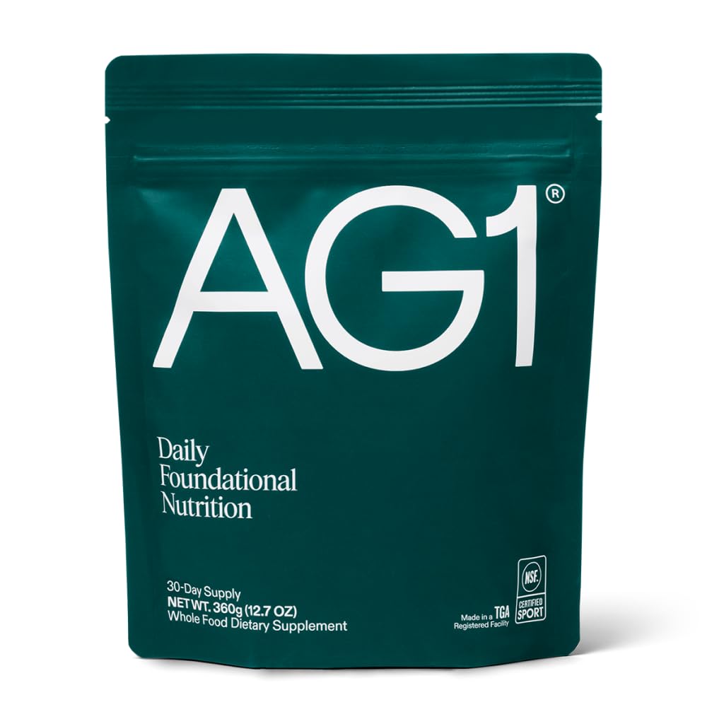 AG1 Greens Powder Supplement | Improve Gut Health | Multivitamin, Probiotic, Gluten Free, Vegan and Keto Friendly | 75 Vitamins (Athletic Greens) - Family Value Kit, Classic Formula