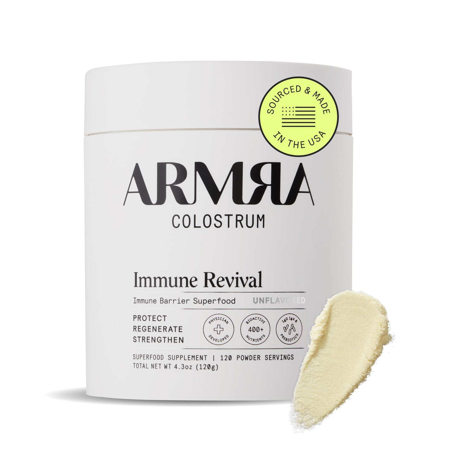 ARMRA Colostrum™ Powder | Blood Orange | Gut Health & Bloating | Skin & Hair | Immunity | Keto, Gluten & Fat-Free | 90 Servings