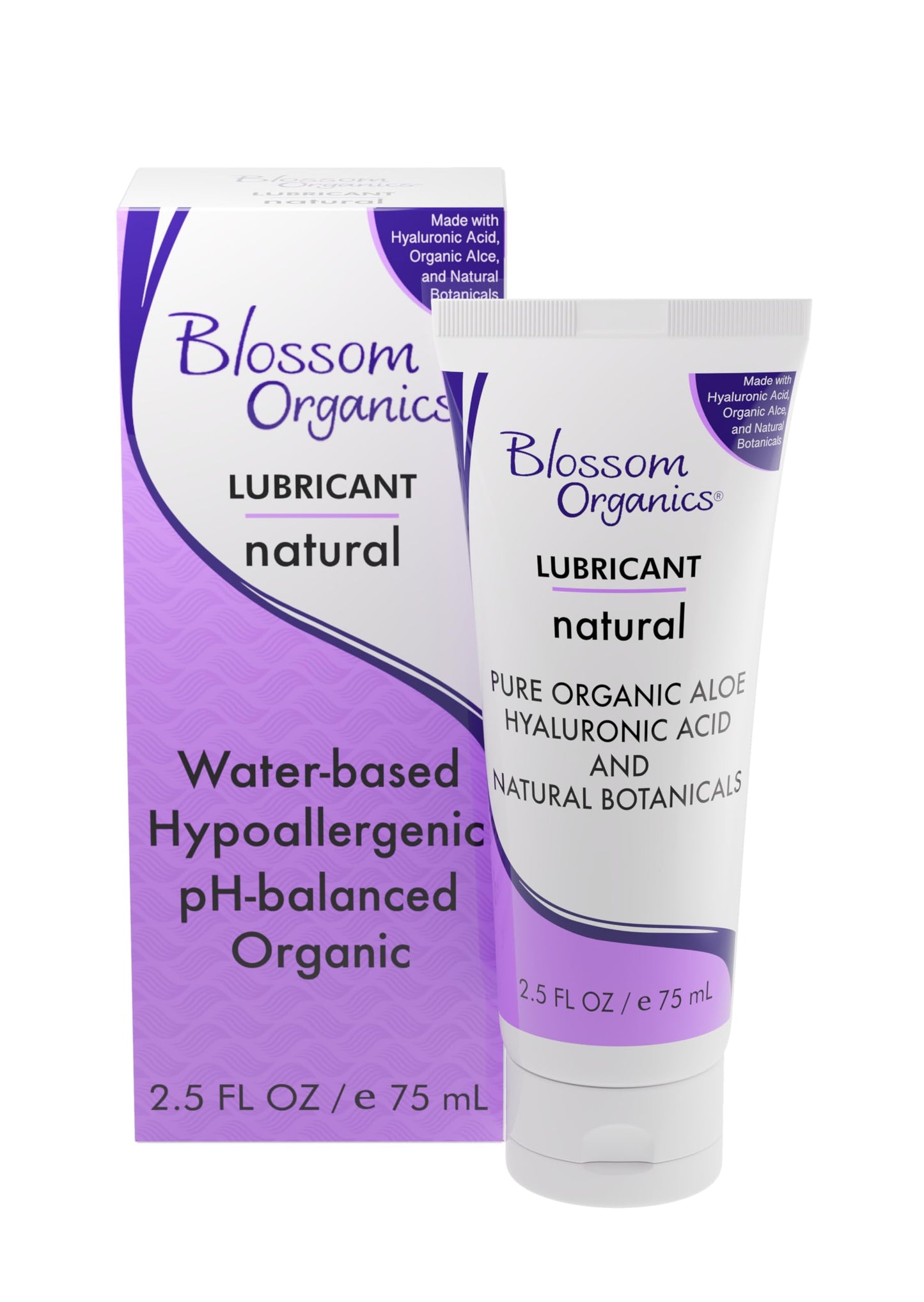 Blossom Lube Organics Personal Lubricant for Women 4 Fl Oz - pH Balanced, Non-Irritating, Water Based Personal Lubricant, Free of Harsh Ingredients, Toy Friendly