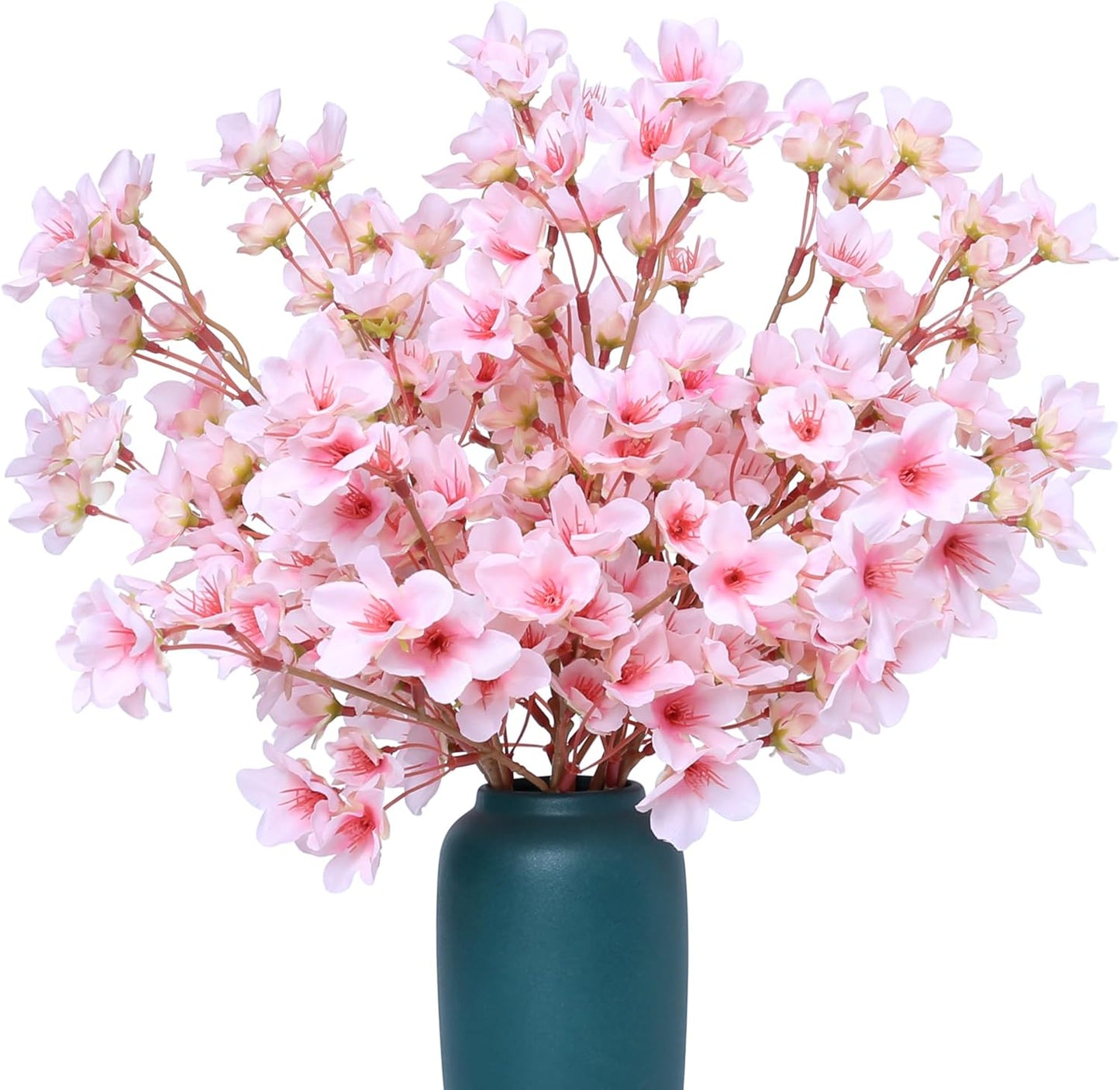 SITUMEIZI 6Pcs Artificial Cherry Blossom Branches Decor Fake Flowers 16" Silk Faux Flowers for Decoration Spring Peach Bouquet Home Wedding Bedroom Party Japanese Garden Table Centerpiece Decor(Pink)