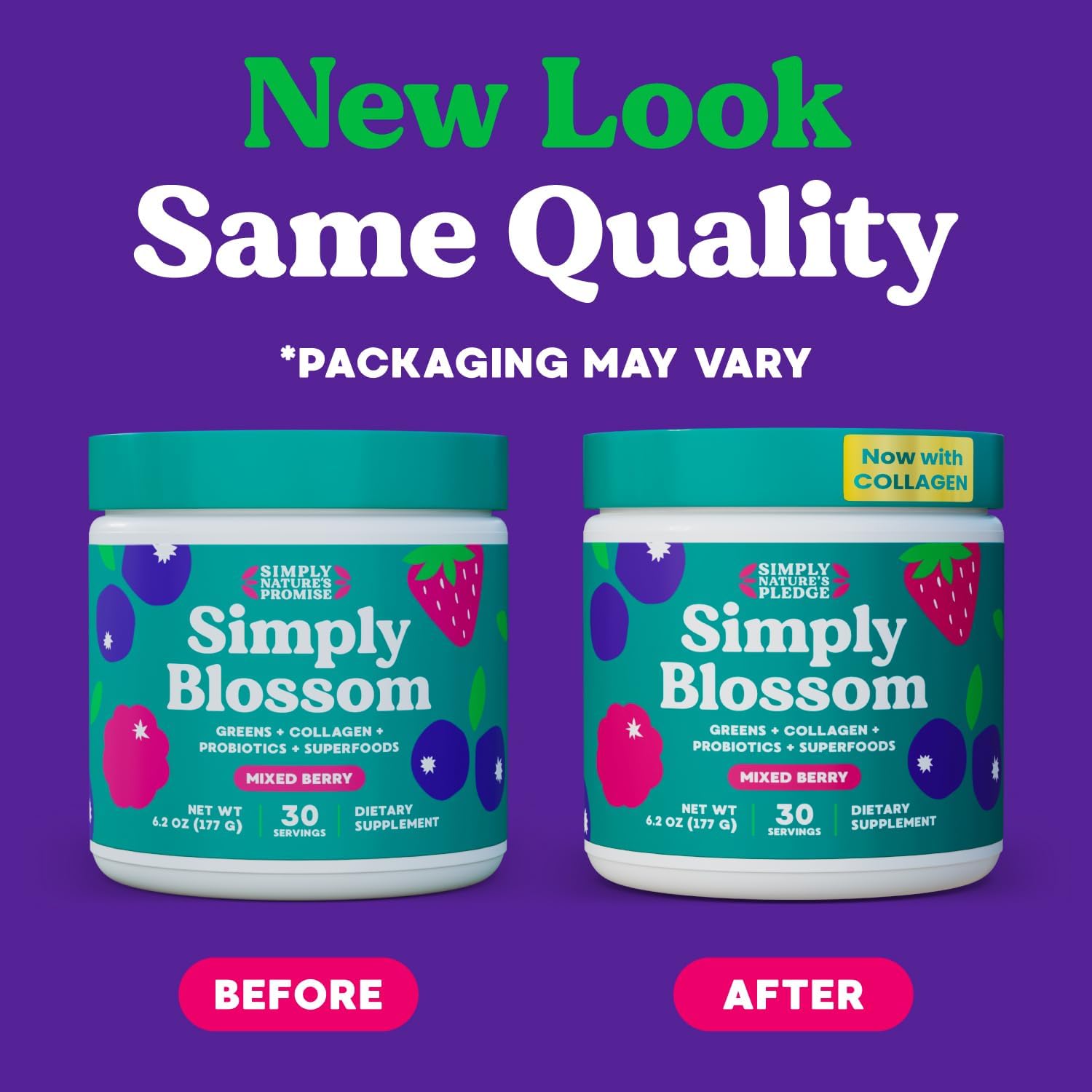 Simply Blossom Nutrition - Daily Greens & Superfood Powder + Collagen + Probiotics for Women's Digestive Health & Bloating Relief. Help Your Health Bloom - 30 Day Supply
